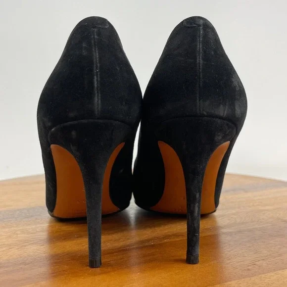 Womens Celine‎ Paris Black Suede Dress Pumps Shoes Heels Size 36.5 US 6.5 M GUC
